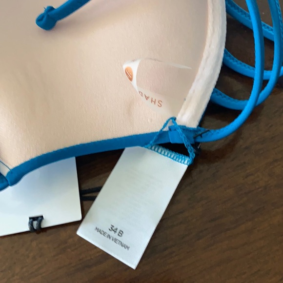 Push-Up Side Detail Bikini Top- Ocean Blue 34B - Picture 3 of 8